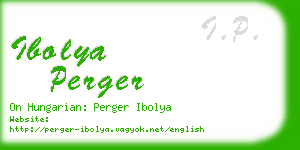 ibolya perger business card
